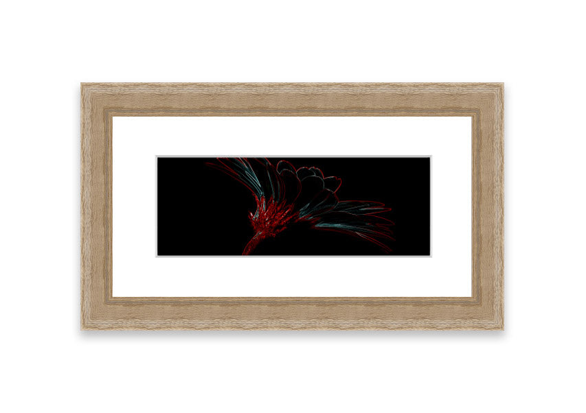 Abstract Neon Landscape 03 framed print featuring vibrant neon colors, handmade in the UK, ready to hang.