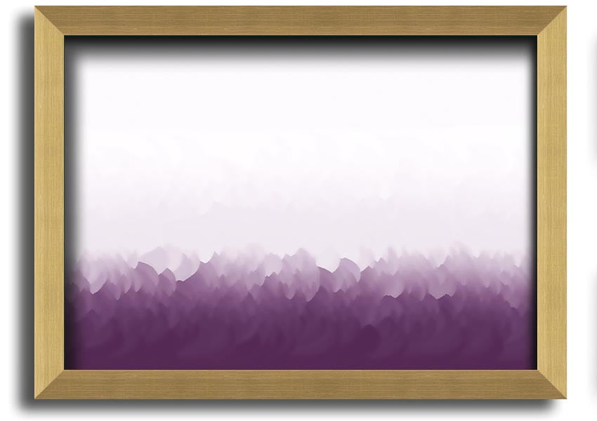 Framed print of Abstract Ocean Lilac On White, showcasing soft lilac tones on a white background, ready to hang.