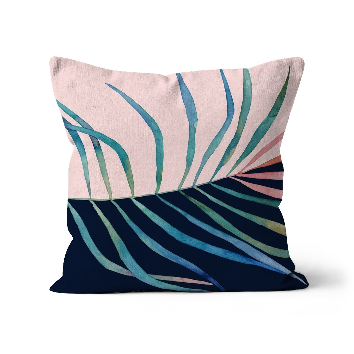 Abstract Palm Leaf Flowers Cushion showcasing vibrant colors and unique design in soft fabric.