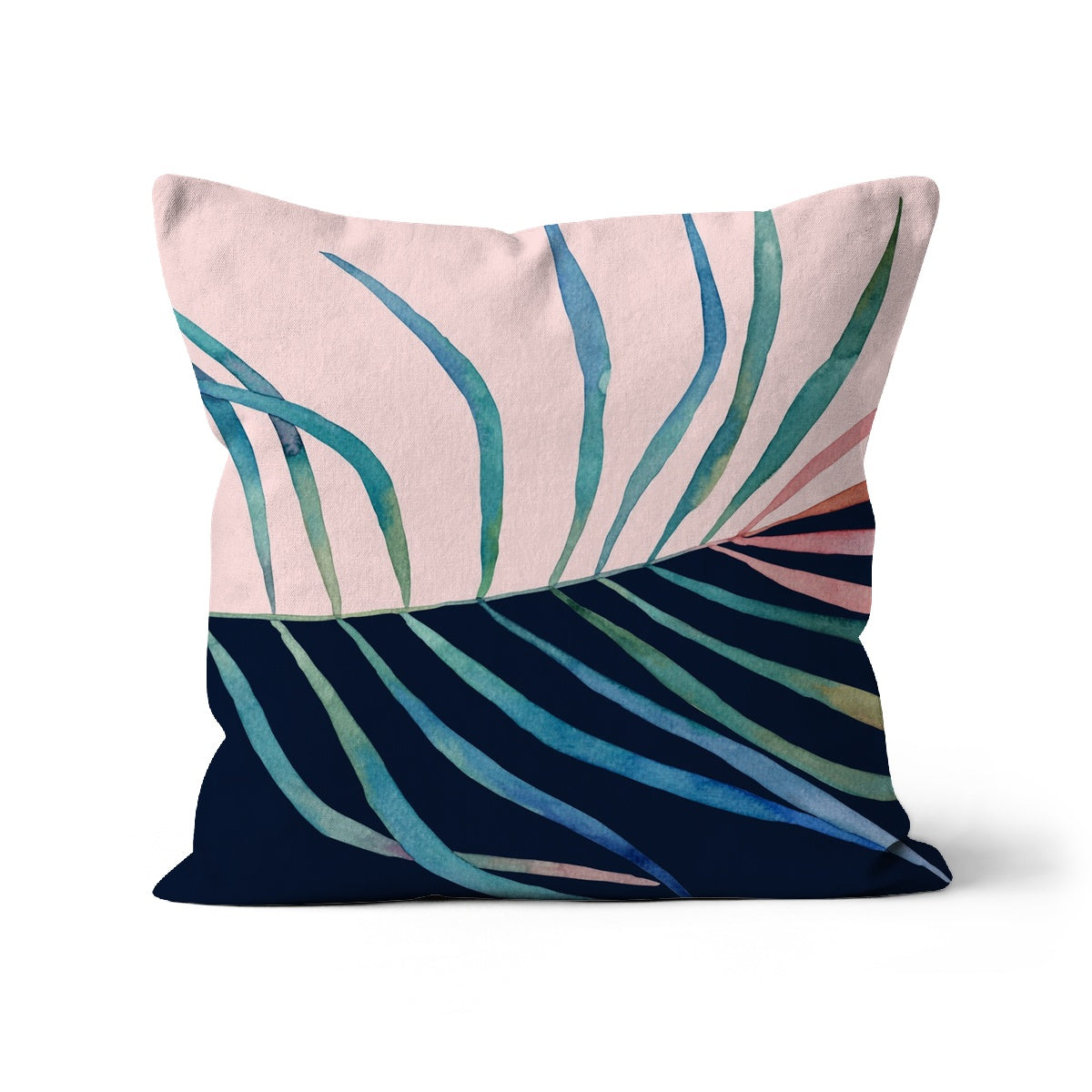 Abstract Palm Leaf Flowers Cushion showcasing vibrant colors and unique design in soft fabric.