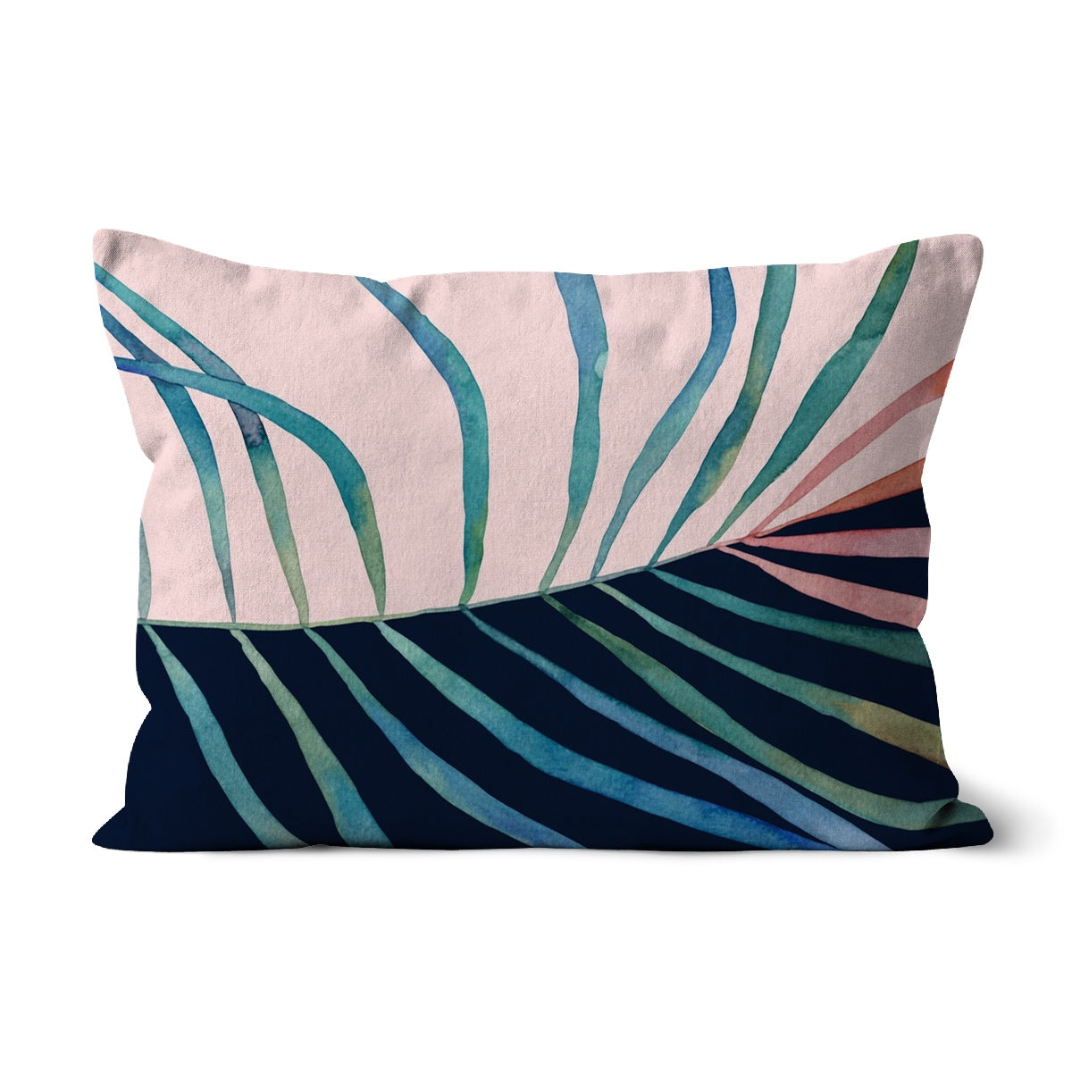 Abstract Palm Leaf Flowers Cushion showcasing vibrant colors and unique design in soft fabric.