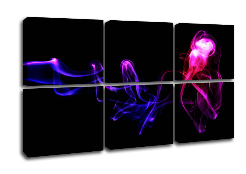 Abstract Smoke canvas art mounted on a 44mm box frame, showcasing a unique and elegant design.