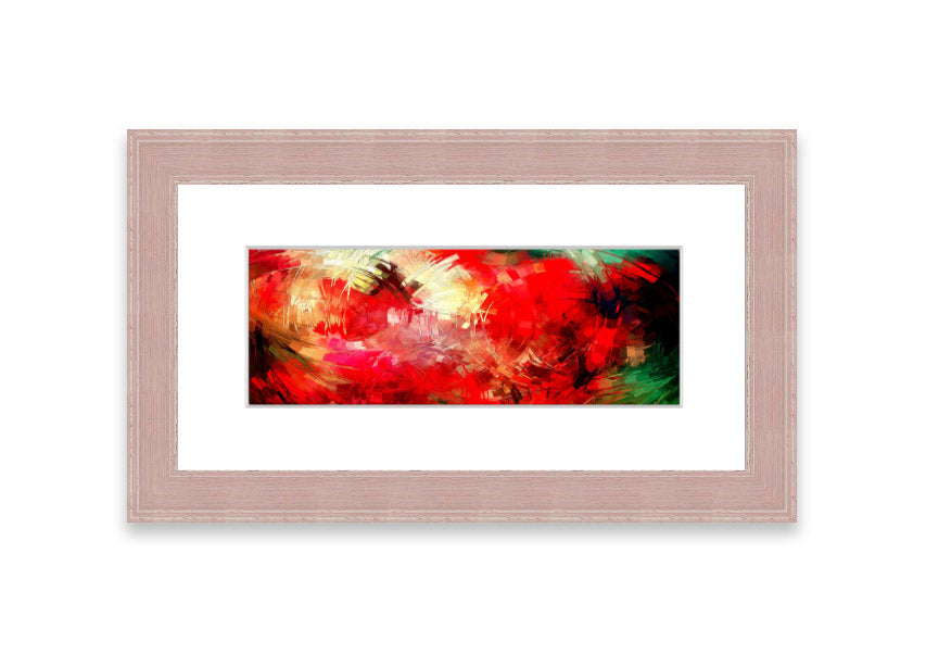 A beautifully framed Abstract Swirl Design print featuring vibrant colors and dynamic patterns, ready to hang.