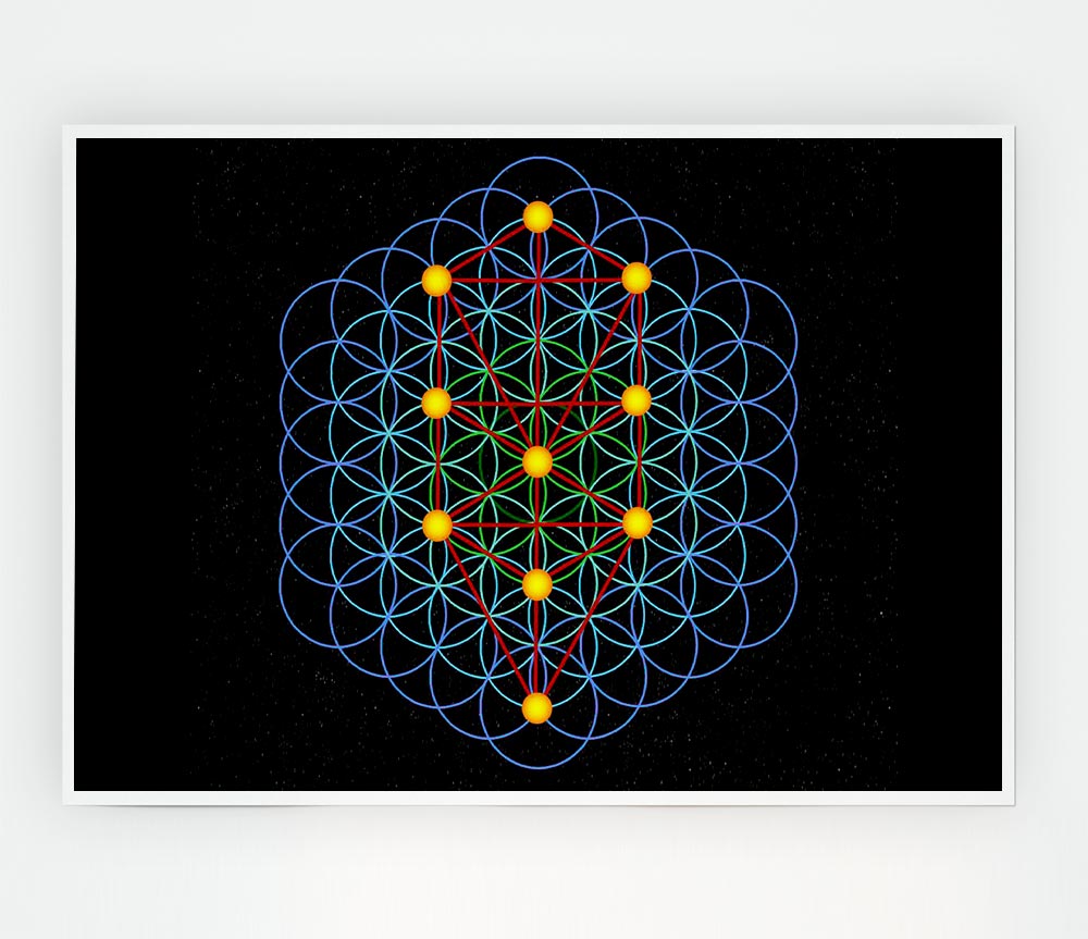 A vibrant Abstract Tree canvas poster showcasing an artistic tree design with colorful abstract elements.