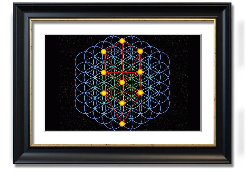 A beautifully framed Abstract Tree print showcasing intricate details and vibrant colors, ready to hang on a wall.