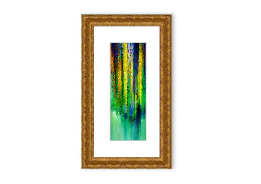 Framed Abstract Willow Tree print in various frame colors, showcasing a modern artistic design.