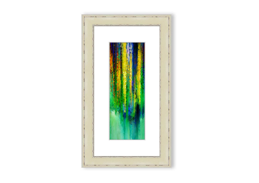 Framed Abstract Willow Tree print in various frame colors, showcasing a modern artistic design.