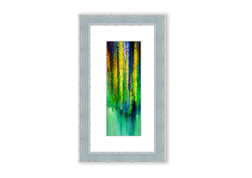Framed Abstract Willow Tree print in various frame colors, showcasing a modern artistic design.