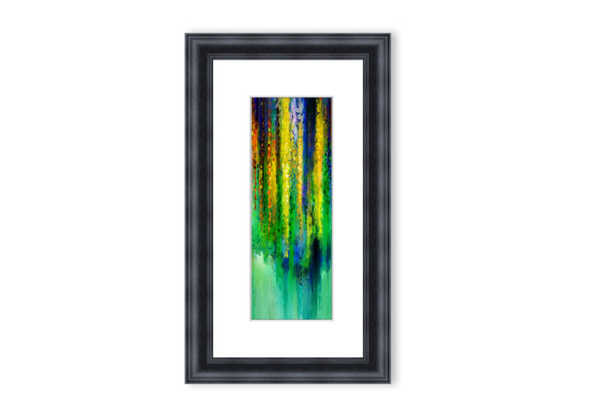 Framed Abstract Willow Tree print in various frame colors, showcasing a modern artistic design.
