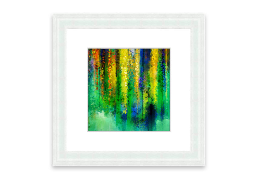 Framed Abstract Willow Tree print in various frame colors, showcasing a modern artistic design.