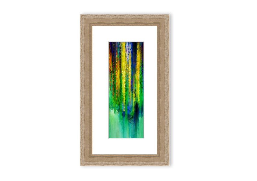 Framed Abstract Willow Tree print in various frame colors, showcasing a modern artistic design.