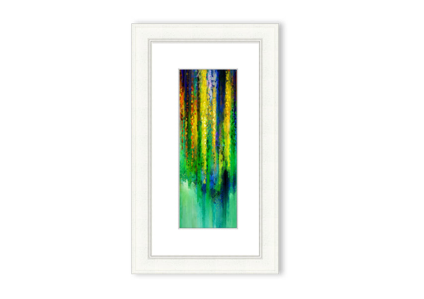 Framed Abstract Willow Tree print in various frame colors, showcasing a modern artistic design.