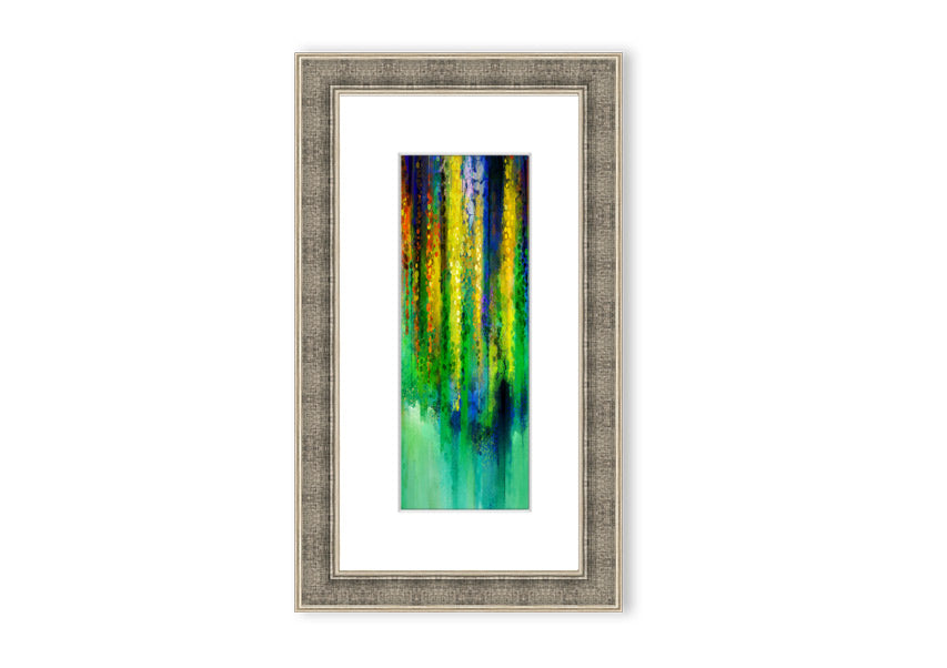 Framed Abstract Willow Tree print in various frame colors, showcasing a modern artistic design.