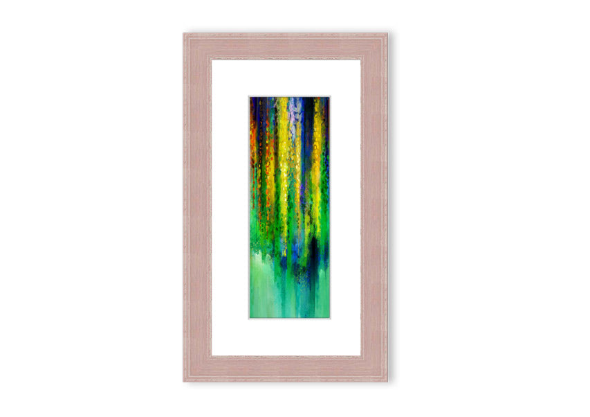 Framed Abstract Willow Tree print in various frame colors, showcasing a modern artistic design.