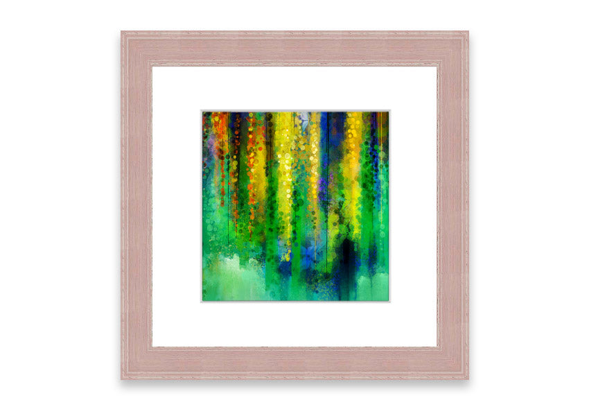 Framed Abstract Willow Tree print in various frame colors, showcasing a modern artistic design.