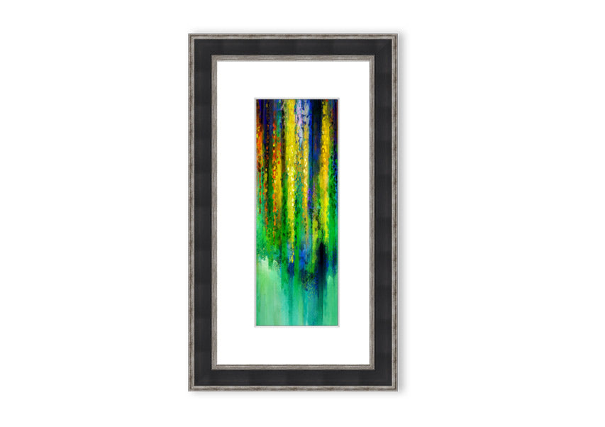 Framed Abstract Willow Tree print in various frame colors, showcasing a modern artistic design.
