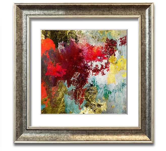 Abstract World grunge map framed print with a unique design, available in various frame colors, ready to hang.