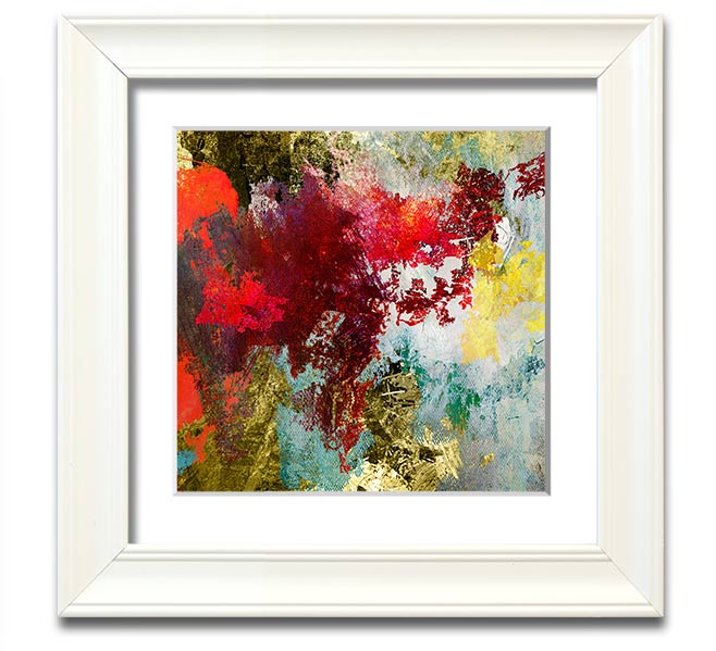 Abstract World grunge map framed print with a unique design, available in various frame colors, ready to hang.