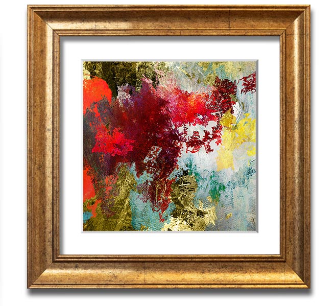 Abstract World grunge map framed print with a unique design, available in various frame colors, ready to hang.