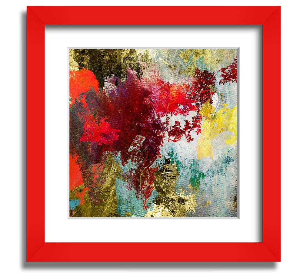Abstract World grunge map framed print with a unique design, available in various frame colors, ready to hang.