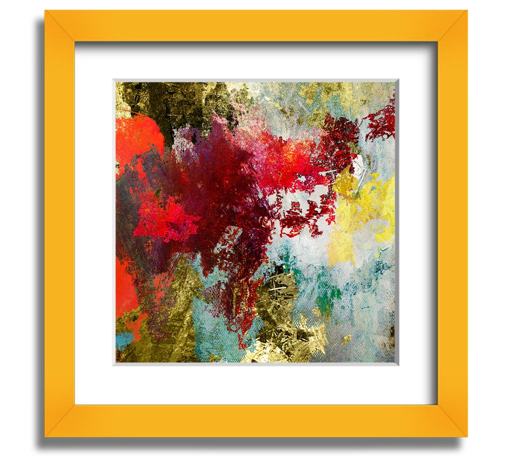 Abstract World grunge map framed print with a unique design, available in various frame colors, ready to hang.