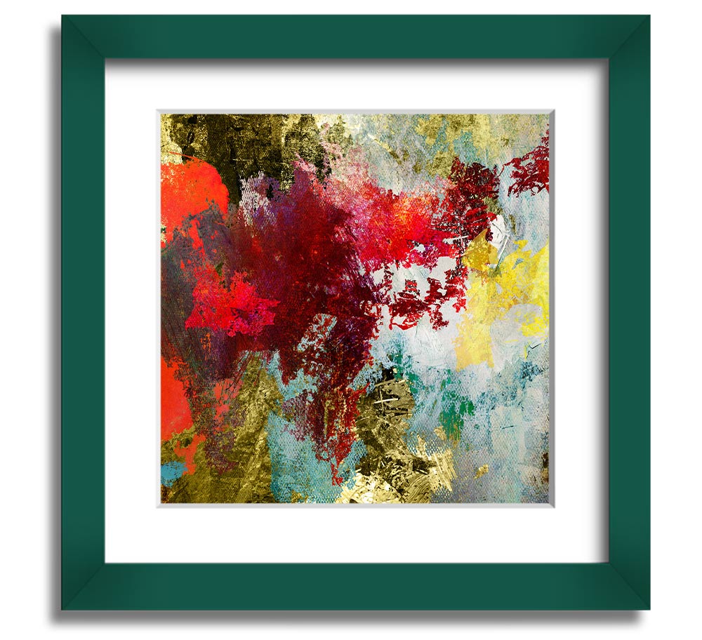 Abstract World grunge map framed print with a unique design, available in various frame colors, ready to hang.