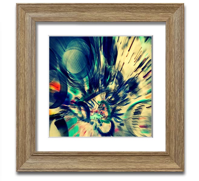 Abstraction Square Framed Print showcasing a unique abstract design in a stylish frame, ready to hang.