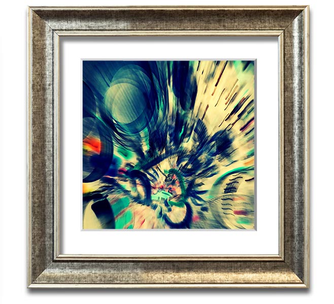 Abstraction Square Framed Print showcasing a unique abstract design in a stylish frame, ready to hang.