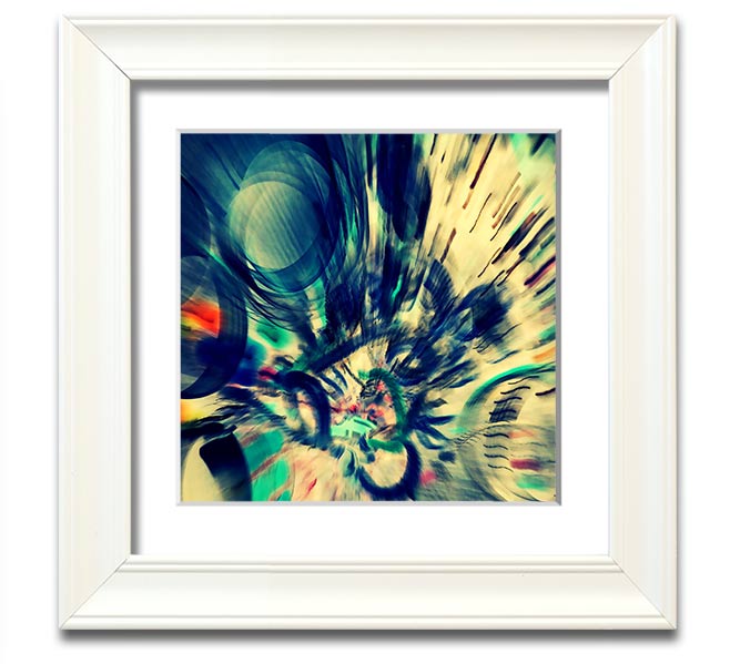 Abstraction Square Framed Print showcasing a unique abstract design in a stylish frame, ready to hang.