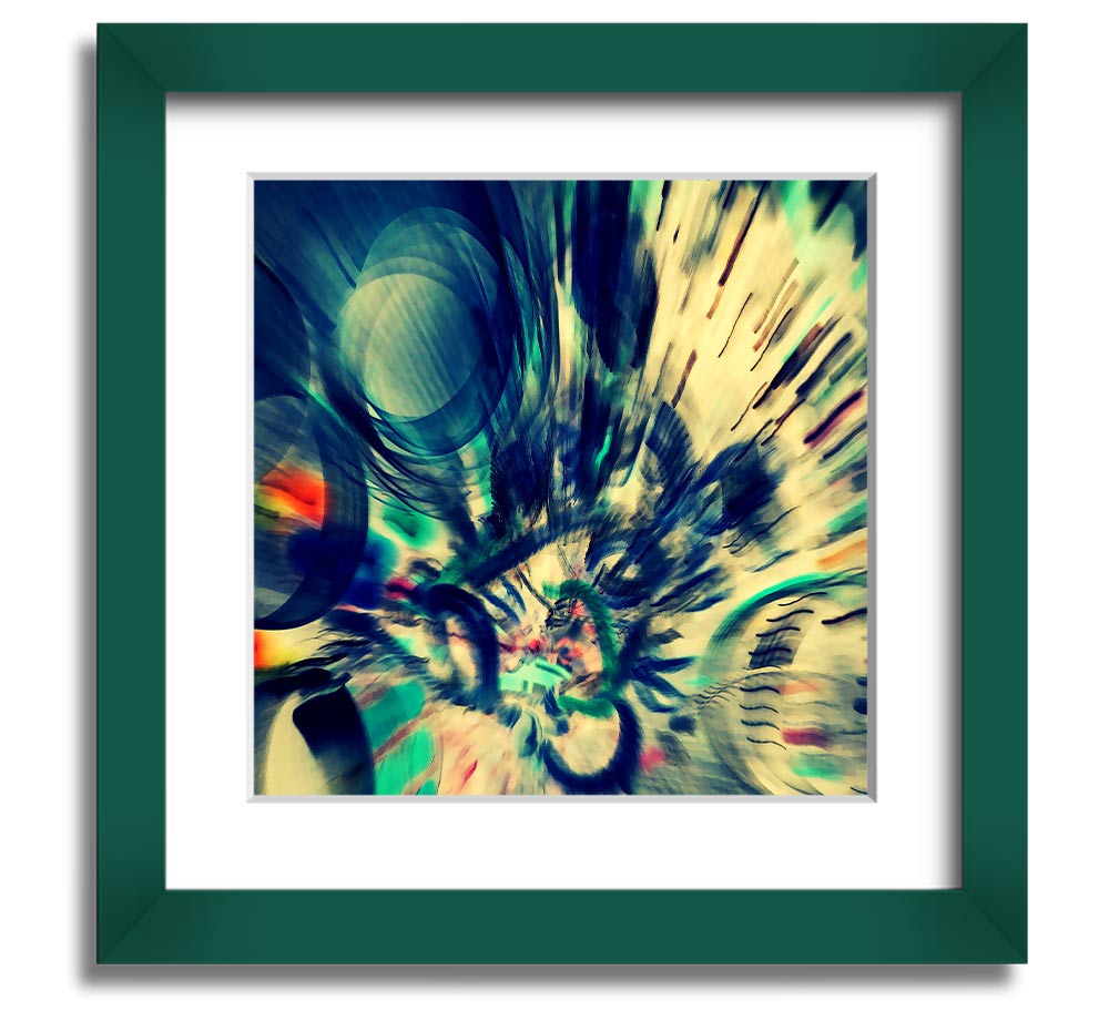 Abstraction Square Framed Print showcasing a unique abstract design in a stylish frame, ready to hang.