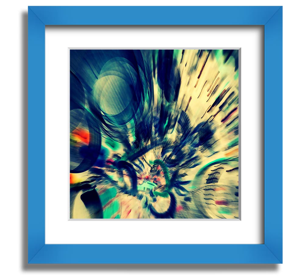 Abstraction Square Framed Print showcasing a unique abstract design in a stylish frame, ready to hang.