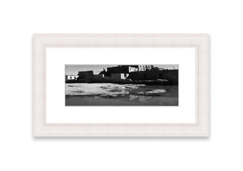 Framed print of Acoma Pueblo 3 by Ansel Adams, showcasing intricate details and stunning landscapes.