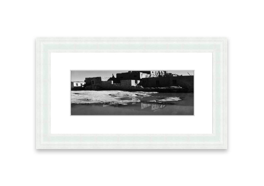 Framed print of Acoma Pueblo 3 by Ansel Adams, showcasing intricate details and stunning landscapes.