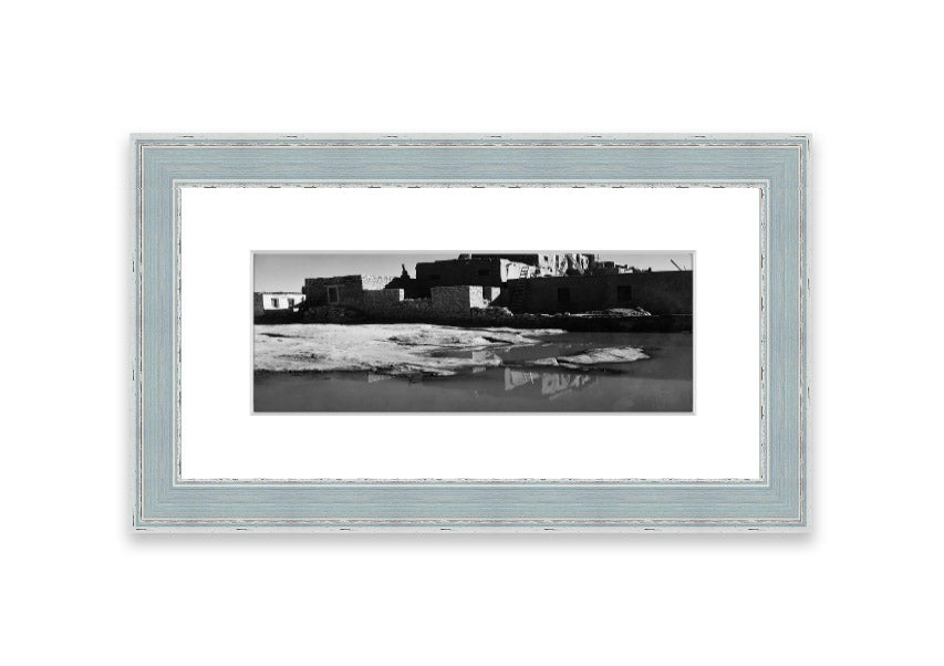 Framed print of Acoma Pueblo 3 by Ansel Adams, showcasing intricate details and stunning landscapes.