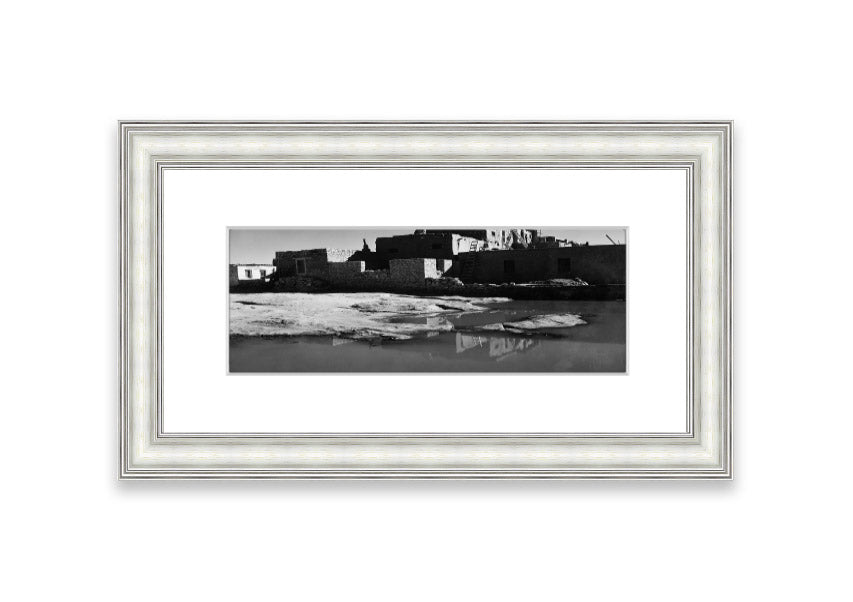 Framed print of Acoma Pueblo 3 by Ansel Adams, showcasing intricate details and stunning landscapes.