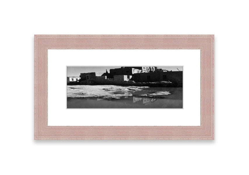 Framed print of Acoma Pueblo 3 by Ansel Adams, showcasing intricate details and stunning landscapes.