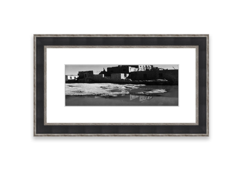 Framed print of Acoma Pueblo 3 by Ansel Adams, showcasing intricate details and stunning landscapes.