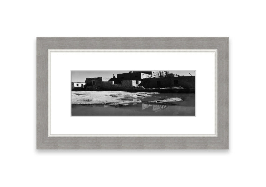 Framed print of Acoma Pueblo 3 by Ansel Adams, showcasing intricate details and stunning landscapes.