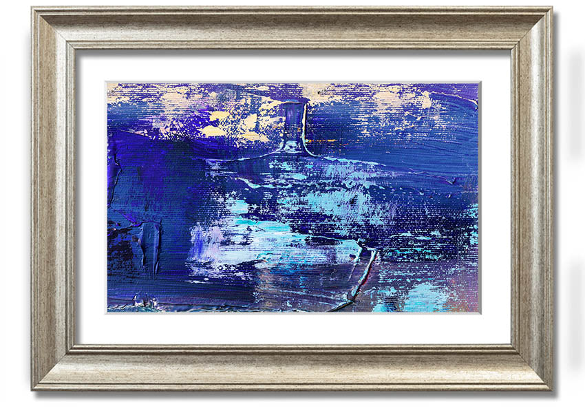 Acrylic Art Paint Textures framed print showcasing vibrant colors and unique textures, ready to hang.