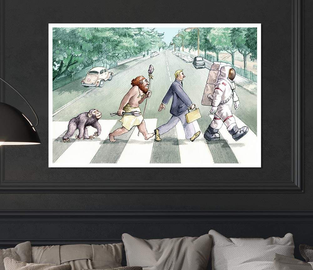 Advancement Of Civilisation canvas poster showcasing vibrant colors and intricate details, ready for display or framing.