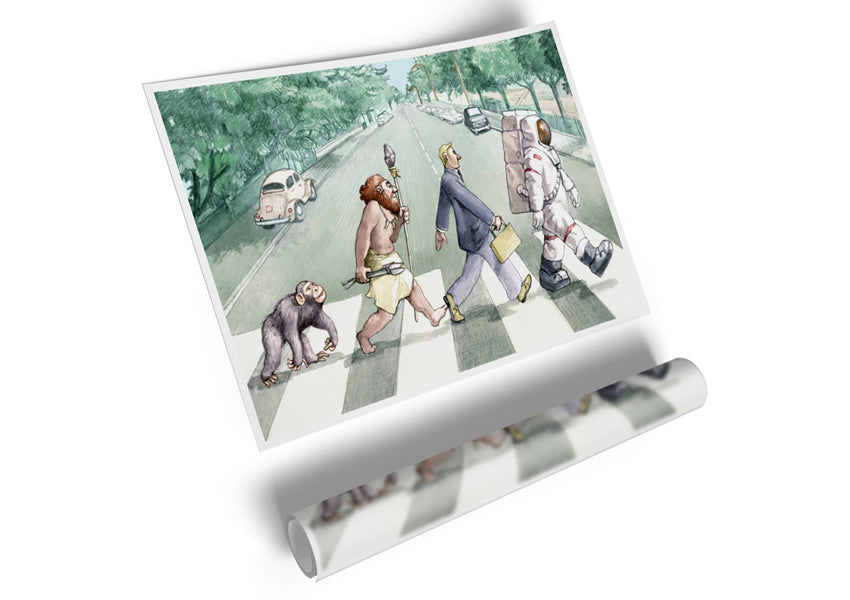 Advancement Of Civilisation canvas poster showcasing vibrant colors and intricate details, ready for display or framing.