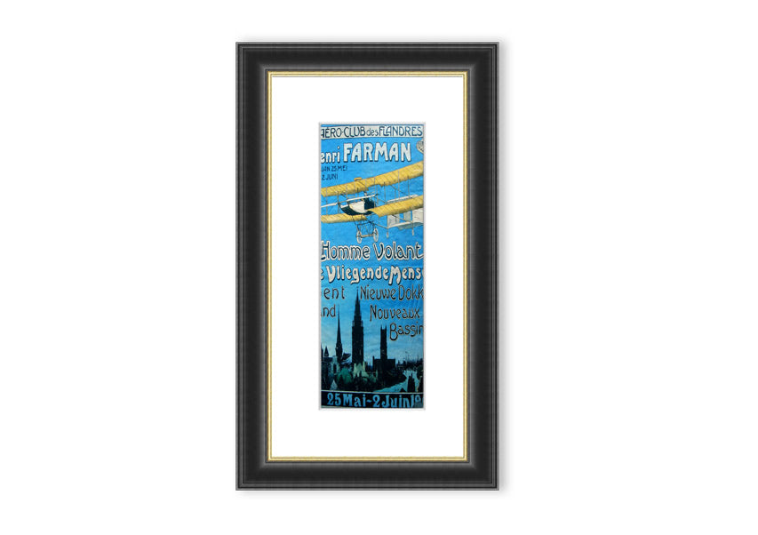 Aero Club Cornwall framed print showcasing aviation art in a stylish frame.