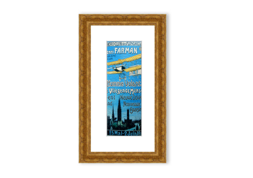 Aero Club Cornwall framed print showcasing aviation art in a stylish frame.