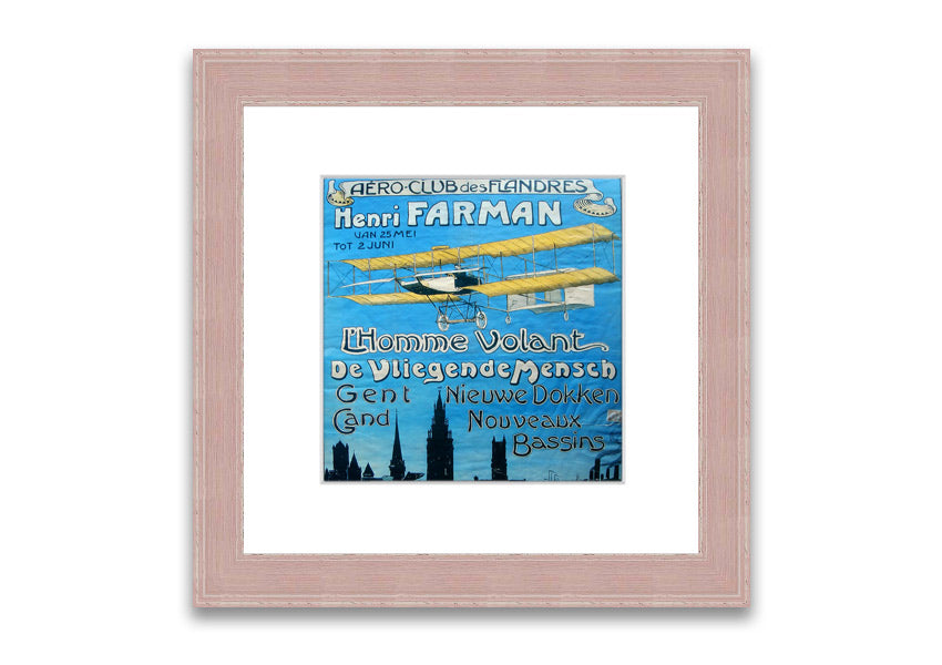 Aero Club Cornwall framed print showcasing aviation art in a stylish frame.