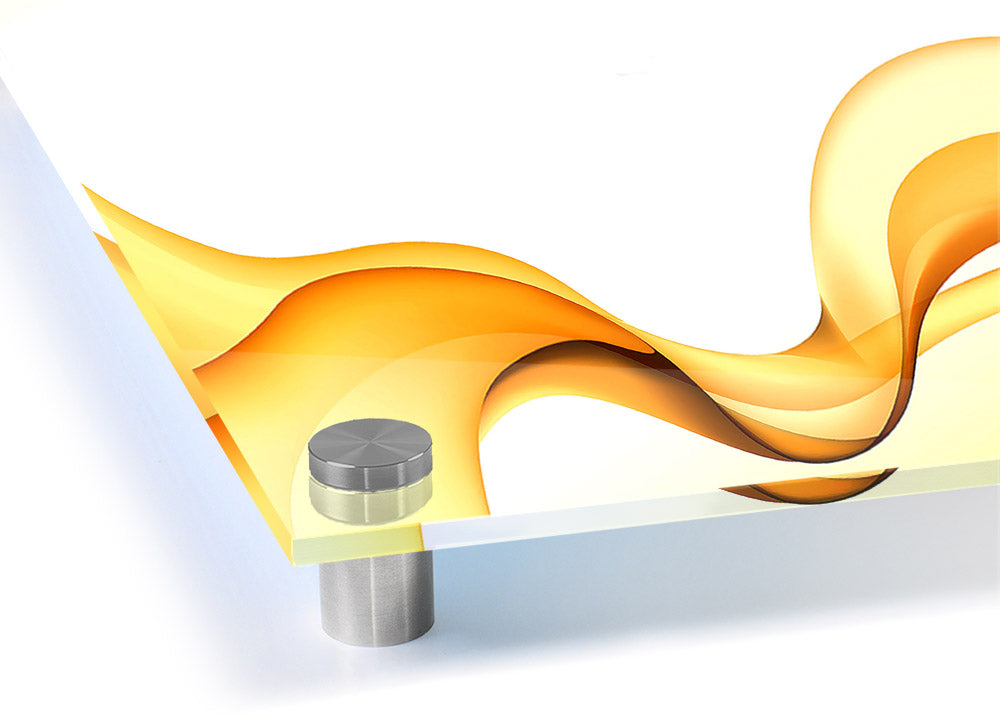 Aero Light Colors 10 acrylic print showcasing vibrant colors on 5mm thick acrylic glass, perfect for wall decoration.