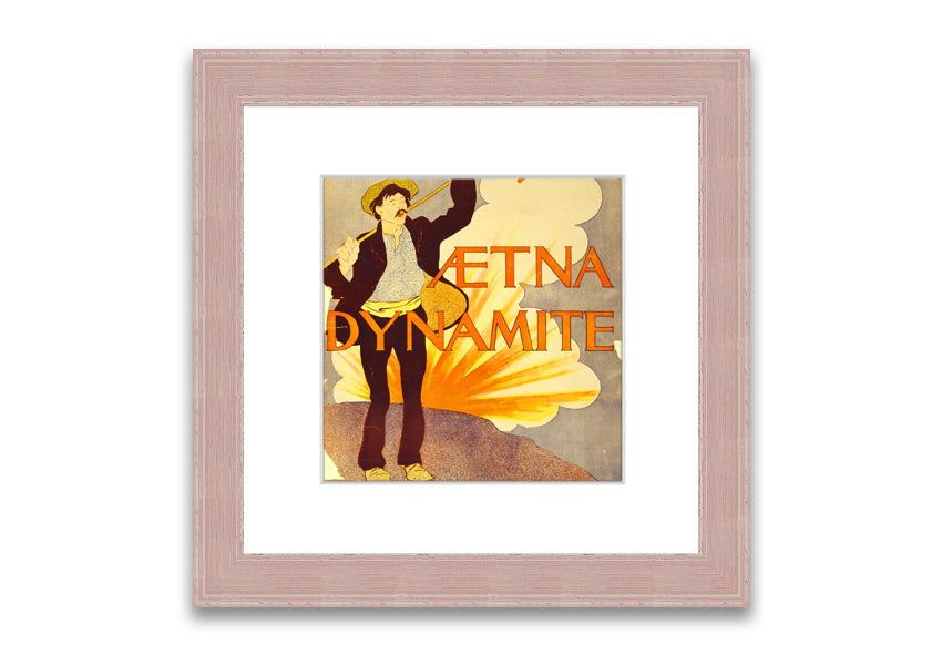 Aetna Dynamite framed print showcasing vibrant Cornwall scenery, available in various frame colors.