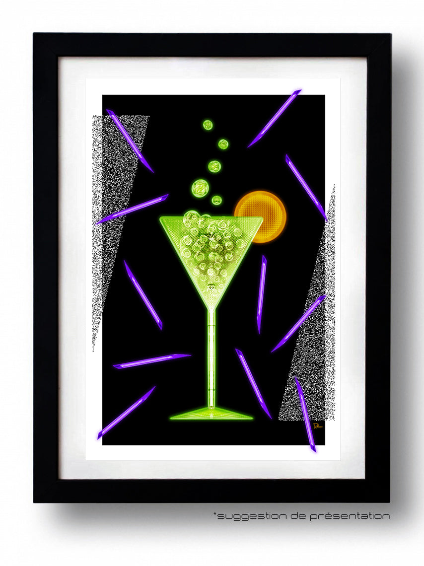 Affiche ACID DRINK by Rubiant, a limited edition art print on fine arts paper, showcasing vibrant colors and unique design.