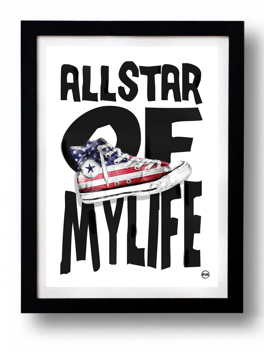 Affiche ALL STAR OF MY LIFE by Rubiant, a limited edition art print on fine arts paper, showcasing vibrant colors and intricate details.