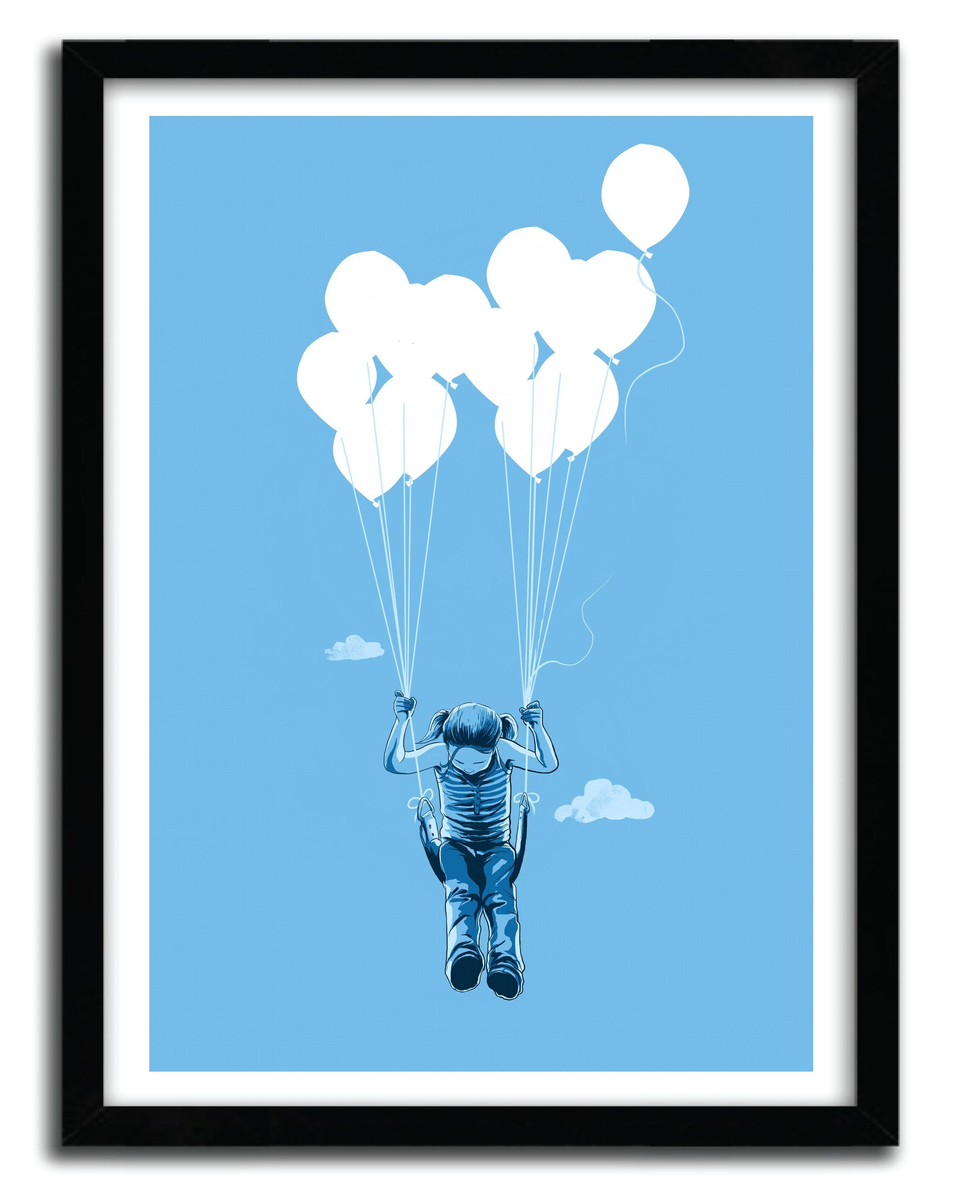 Affiche BALLON SWING by CARBINE, a limited edition art print on fine arts paper, showcasing vibrant colors and intricate details.