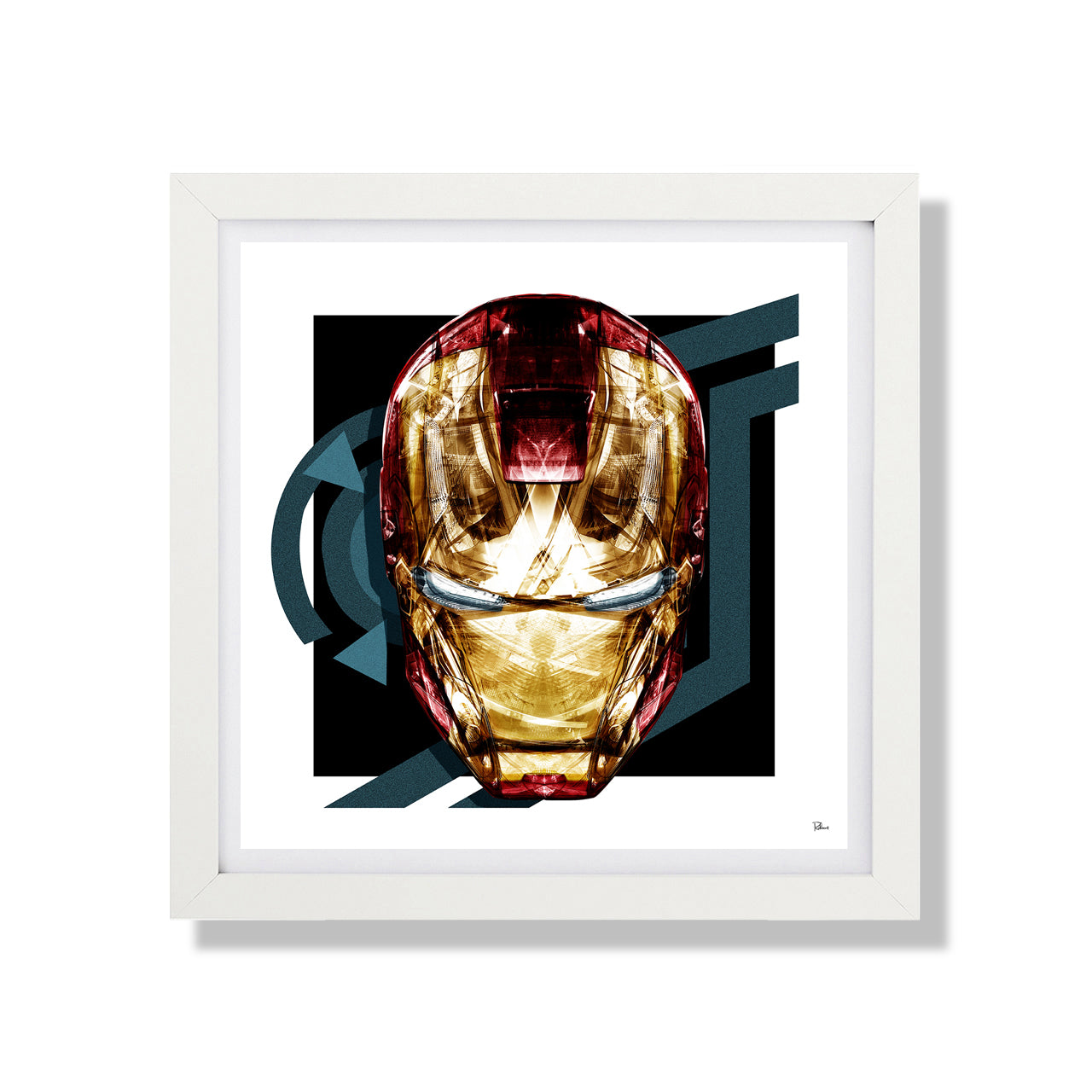 Affiche BLOOD & GOLD SQ by RUBIANT, a limited edition art print on fine arts paper, showcasing vibrant colors and intricate details.